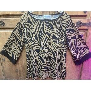 CHICO'S Animal Print Stretchy Pull over Tunic Sz 2